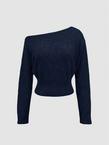 Sexy Off-Shoulder Off Shoulder Knit Sweater, Comfortable & Elegant, Suitable For Dating, Casual Gatherings, And Travel In Autumn/Winter
