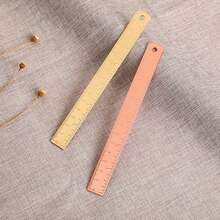 Regla de cobre gruesa, regla triangular de latón para dibujo y diseño - Dorado - Ver 6