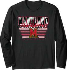 Maryland Terrapins Vintage 90's Decibel Black Long Sleeve T-Shirt - 黑色 - 查看 1
