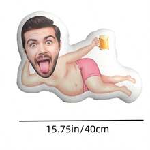[Personnalisé] 1 pièce Oreiller de câlin en forme de bedaine de bière personnalisé, un cadeau commémoratif parfait, peluche compagnon de sommeil, convient pour le salon, la chambre, la décoration de la voiture, cadeau de Noël/Thanksgiving - Multicolore - Voir 7