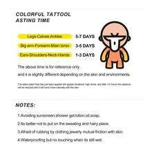 1pc Beast Head Pattern Waterproof Long-Lasting Color Tattoo Stickers, Suitable For Concerts And Music Festivals - Multicolor - View 5