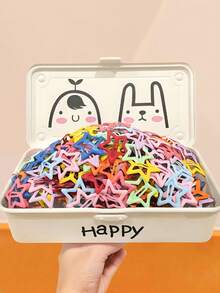 100pcs Cute Y2K Five-Pointed Star BB Hair Clips, Starry Adorable Iron Alloy BB Clips Hair Accessories - Girl Y2K Star Snap Clips, Non-Slip, Women's Accessories - Suitable For Daily Party Dopamine Colorful Party Main Character Combination Set Claw Clips Hair Claws Hair Barrettes, School Stuff, College, Set, Head Accessories - Multicolor - View 2