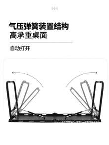 Mesa plegable táctica para acampar al aire libre, Picnic, ligera, portátil - Negro - Ver 2