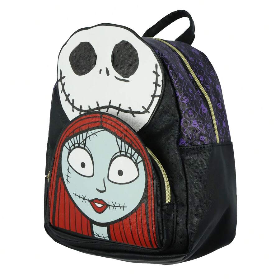 Disney The Nightmare Before Christmas Jack And Sally Mini Backpack Purse - 黑色 - 查看 1