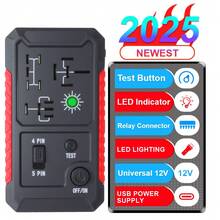 LED Indicator Type C Port Car Relay Tester 12V Circuit Tester Automotive Electronic Relay Tester LED Lighting Car Battery Checker