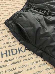 Winter Men's Thermal Lined Thick Cargo Pants, Fashionable Workwear With Flap Pockets, Letter Patch, Suitable For Daily Casual, Outdoor, Camping, Sports, HINGKING Boyfriend Casual Outfits, Hoodie, Streetwear, Vintage, Vacation, Country, Hip-Hop, Workout