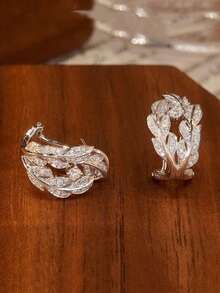 1 Đôi bông tai thả Cubic Zirconia tuyệt đẹp dành cho nữ làm quà tặng trang sức dự tiệc ngày Giáng sinh - 1 # - Xem 2