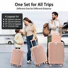 Vali xách tay 20 inch có ngăn đựng cốc và cổng USB, hành lý được TSA chấp thuận, vali du lịch chất liệu PC nhẹ với bánh xe xoay 360° (14-20-24 inch màu đen, 14-20-24 inch) Vali kéo Vali xoay Hành lý du lịch Vali cứng Vali xách tay có bánh xe Đồ dùng du lịch cần thiết cho nam nữ Cho kỳ nghỉ Cho công tác Dung tích lớn Đồ dùng du lịch Phụ kiện du lịch Túi đựng đồ du lịch Đồ dùng du lịch - Hồng - Xem 2
