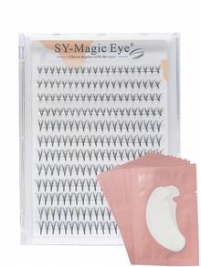 240 Pcs Per Box, V-Type Eyelash Extension, Thickness 0.07mm,Sharp Narrow Stem Premade Fans,8-15mm/Mix, Curl C/D ,Pointy Base Premade Fans Eyelash Extensions, With 10Pcs Eyelash Extension Gel Under Eye Pads , Easy To Carry, Hand-Grafted False Eyelashes, Party And Travel, Christmas - Black - View 21