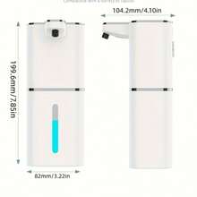 自动洗手液分配器/手动洗手液分配器，大容量，带电池电量和模式显示，易于使用，适用于厨房、浴室 - 多個顏色 - 查看 5