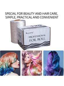 Gold And Silver Highlight Foil - Pop-Up Highlight Foil, A Must-Have For Hairstylists, Used For Hair Coloring, Dyeing, And Ombre - Premium Aluminum Foil, Suitable For Hair Salons. - Multicolor - View 3