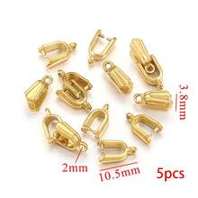 5个防水不锈钢镀金扣环吊坠连接器，用于珠宝制作DIY - 1826 - 查看 12