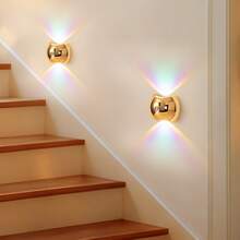 LED Bewegungsmelder Nachtlicht, Induktionslampe, LED Wandleuchte, kabellose aufladbare magnetische Leuchte mit Sonnenuntergang-Atmosphäre, für Schlafzimmer, Flur, Treppe, Smart Home Dekoration - 3-Farben & Sonnenuntergang Lichteffekt, ohne Verkabelung, einfache magnetische Installation, USB-betrieben, 1200mAh Akku, 2 Modi (Immer an/Sensor), einstellbare Helligkeit, minimalistisches Design, hochwertige LED-Beleuchtung für Wohndekoration