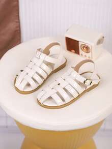 1 Đôi dép xăng đan thời trang thường ngày bằng da PU cho trẻ em, thích hợp cho mùa hè - Màu be - Xem 7