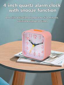 1 件 4 英寸贪睡夜灯闹钟,夜光指针和标记,方便夜间观看,防滑底座,适合卧室使用,家居装饰,房间装饰数字时钟卧室装饰宿舍装饰返校学校装饰学校惊喜 - 彩色 - 查看 4