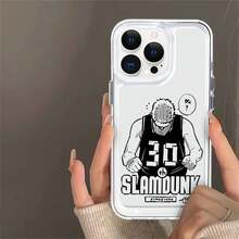 Funda para teléfono con diseño de personaje de . Un tributo a un clásico. Compatible con teléfonos ,  17,  16 Pro Max,  15 Pro Max,  13 y  12. Fabricada en TPU, ofrece protección contra golpes y caídas. Un regalo ideal para familiares, amigos, fans del anime, aficionados al baloncesto y coleccionistas. - transparente - Ver 5