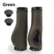 مقابض قبضة دراجة جبلية من سبيكة الألومنيوم مع قفل، إكسسوارات دراجة من جلد السيليكون الناعم مضاد للانزلاق - مقابض جلدية من الألياف الدقيقة - مشاهدة 7