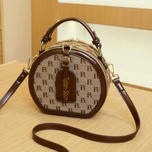 Apfel-förmige bedruckte vintage bestickte Tragetasche, Pendler-Umhängetasche mit großer Kapazität, modische lässige Handtasche, Marken-Nische Hochwertige 2025 neue Lässig tasche für Frauen