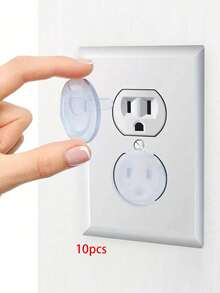 10 Pcs Baby Proofing Child Electrical Plug Protector With Hidden Handle Outlet Cover For Electrical Outlets For The Protection Of Children And Toddlers.
