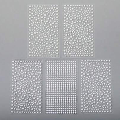 随机款式亚克力珍珠装饰贴纸，珍珠星空装饰贴纸，适用于脸部、眼部、舞台妆容DIY