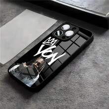 Funda de teléfono Raper K-King Von para 17 16 E Pro Max 15 14 13 12 Pro 11 Max Plus, cubierta de vidrio negro - Negro 4 - Ver 1