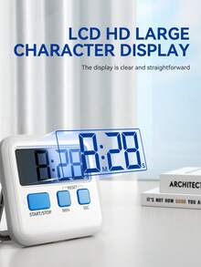 1pc Kitchen Timer, Student & Cooking Reminder, Children Time Management, Baking Timer - Blue - View 2