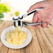 1 Pc Multi Function Garlic Press Aluminum Alloy Garlic Crusher Nut Cracker Bottle Opener Easy To Use Kitchen Gadget For Cooking - Silver - View 3