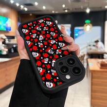 Funda para teléfono con diseño de calavera, rosa y corazones. Compatible con teléfonos ,  17,  16 Pro Max,  15 Pro Max,  13 y  12. Resistente a caídas, agua y arañazos. Un regalo ideal para familiares, amigos, seres queridos, parejas y para Navidad. - Negro - Ver 6