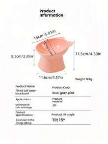 防溢猫碗，北欧风格方形双耳高脚猫碗，宠物用品