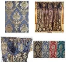 Luxe Love. Panel de Cortina de Ventana Jacquard con Cenefa de Lujo adjunta Juego de 2 Piezas. Gris Profundo, 54 Pulgadas de Anchox 84 Pulgadas de cada con Cenefa de 18 Pulgadasx 2 Piezas - 137.2An x 213.4Al cm (2 Paneles) + Gris oscuro - Ver 1