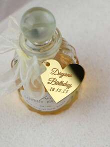 Personalized Wedding Mirror Tags With Holes Custom Acrylic Heart Tags Name Logo For Shower Favor Valentines Day Handmade Items Wedding Favors Happy Birthday Party - Heart Shape - View 2