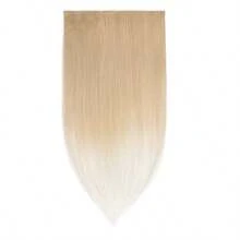Clip In One Piece Real 100% Remy Human Hair Extensions Full Head Hairpiece Set Weft 5Clips THICK #4/27 Medium Brown/Dark Blonde #12/613 Golden Brown/Blonde #18/613 Ash Blonde/Bleach Blonde One Piece Hair Extensions Clip In Human Hair 5 Clips 3/4 Full Head Clip On Remy Hair Extension For Women,One-Piece Design Adding Hair Volume #Ash Blonde&Bleach Blonde - #613 Bleach Blonde - 查看 6