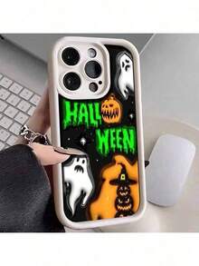 Étui de téléphone pliable avec motifs d'Halloween, fantômes et citrouilles, pour iPhone 17/17pro/17promax, 16/16 Pro/16 Plus/16 Pro Max 15/14/13/12/11/X/Xs/Xr/Xs Max, essentiel pour les festivals de shopping - Noir - Voir 5