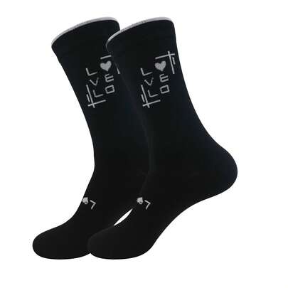 2双装女士中筒袜，透气防臭，春秋季休闲运动袜