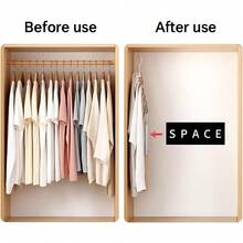 5pcs Space-Saving Stackable Hangers, Multi-Function 9-Hole Support Hangers For Clothing Storage, Multi-Function Plastic Wardrobe Organizer, Suitable For Home Bedroom - Multicolor - View 7