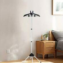 Aluminum Alloy Telescopic Ironing Hanger - Foldable And Height-Adjustable Clothes Drying And Ironing Hanger With 360° Rotating Arm Design, Multi-Level Garment Hanging, Space-Saving And Durable Laundry Accessory (Black And Gray), Modern And Elegant, With Exquisite Material Finish And Sturdy Structure - 黑色 - 查看 4