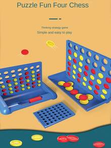 1 Set Permainan Papan 3D Portabel 4-in-A-Row & Tic Tac Toe, Permainan Meja, Multipemain, Cocok untuk Hiburan Kelompok, Dapat Dijadikan Hadiah - MultiWarna - View 4