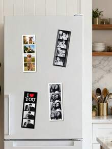 1/3/5pcs Personalized Photo Refrigerator Magnets - 5x14cm, Customized Photo Fridge Magnets Set - Durable Magnetic Backing - Perfect Home Decor Gift, Valentine's Day Gift, Gift For Her, Gift For Him, Gift For Mom, Gift For Friends, Home Decor, Decorations, Personalized Gift, Custom Gift,Kitchen Essentials - Multi-color (simple Style) - View 11
