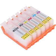 Jonlaki Cartucho de Tinta de Impresora 6 Uds, Juego de Cartuchos de Tinta de Recarga Ecológicos para Impresión Fotográfica (280-281) - 1 - Ver 6