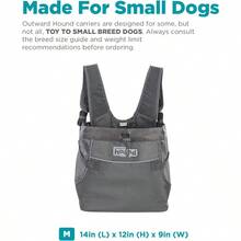 Pzw Outward Hound PupPak - Transportador Frontal Para Perro Mediano Gris Mochila Para Mascotas Pequeñas De Hasta 20 Libras Correas Acolchadas Malla Transpirable Resistente Al Agua Clip De Seguridad9319 - Black - View 9