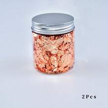 1/2/3瓶装金属箔片，金、银、铜色，树脂用金箔片，仿金箔片，金属箔，可用于美甲、绘画、工艺品、史莱姆和树脂首饰制作