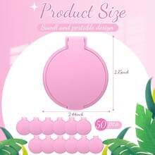 5/10/20/50 piezas Espejo de maquillaje plegable mini portátil, 2.75" X 2.44" - Blanco de moda, sin batería, adecuado para viajes y arreglo personal sobre la marcha, espejo compacto a granel, espejo plegable mini redondo, espejo de bolsillo portátil, espejo de maquillaje, espejo de maquillaje de viaje pequeño y portátil, ideal para uso diario de las mujeres, obsequios, viajes, artículos baratos, artículos esenciales de viaje - Multicolor - Ver 5