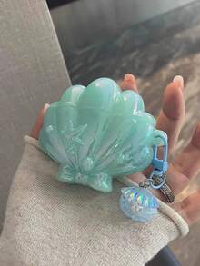 1个可爱贝壳吊坠耳机盒，适用于1/2/3/4代耳机，Pro/Pro 2保护套，硅胶防震耳机盒，适合作为礼物送给朋友、女朋友或作为节日礼物（不含耳机） - 彩色 - 查看 11