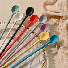 Silicone Double-Headed Scraper Stirring Spoon, Cocktail Stick, Milk Powder Honey Heat-Resistant Long-Handled Stirring Stick, Cocktail Stick