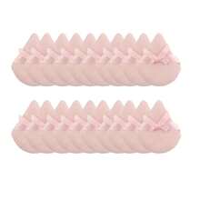5/10/20/50 件/套 蝴蝶结装饰软粉扑三角化妆海绵粉底液干湿两用化妆工具，适用于散粉、矿物粉定妆，价格实惠，适合作为圣诞礼物、化妆品、化妆工具、平价好物、礼品、女士礼品、圣诞礼物