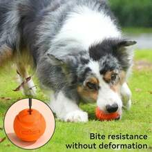 1PC Dog Ball, Rope Toy, For Cleaning Teeth And Chewing, Durable And Fun, Interactive Rope Toy, Suitable For Dog Training, Dog Chew Toy Ball.Dog Stuff,Dog Toys,Dog Things,Dog Supplies - Orange - View 5