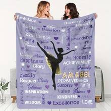 Gymnastics Theme, Presenting A Blanket As A Gift To A Confident And Dance-Loving Girl, Cheerleading Throwing And Inspiring.Super Soft Flannel Printed  Blanket,As Birthday Gifts, Family, Wedding, Souvenir Blankets, Polyester Blankets Suitable For All Seasons, Washable, Machine Washable, Lightweight, Breathable, Comfortable, Warm, Unique, 280gsm For Him, Her Personalized Ideal Gifts For Her, Perfect Nap, Camping, Travel, Home, Daily Life, Office Decoration, Birthday, Anniversary, Valentine's Day, Thanksgiving, Christmas, Halloween, Mother's Day, Wedding, New Year Gifts ,Sofa,Bed,Car,Bedroom,Living Room,Office,  Outdoor Camping, Beach,Wall Decoration - 多色11 - 查看 3