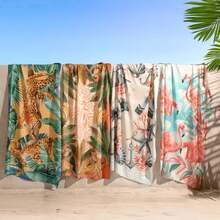 Döhler Viscose Blue Waves Beach Sarong - Amarillo - Ver 2
