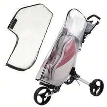 1-Piece Golf Bag Rain Cover - Foldable Premium Transparent PVC Golf Rain Cover, Portable Dustproof Golf Bag Rain Cover - Semi-Transparent Rain Protection, Easy To Use, Durable, Machine Washable/Dry Clean, Solid Color Design, Holiday Golf Gear