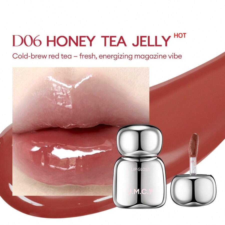 J.M.C.Y 透明唇彩，保湿不褪色镜面光泽唇釉，唇部精华，学生唇膏 - D06 HONEY TEA JELLY - 查看 1